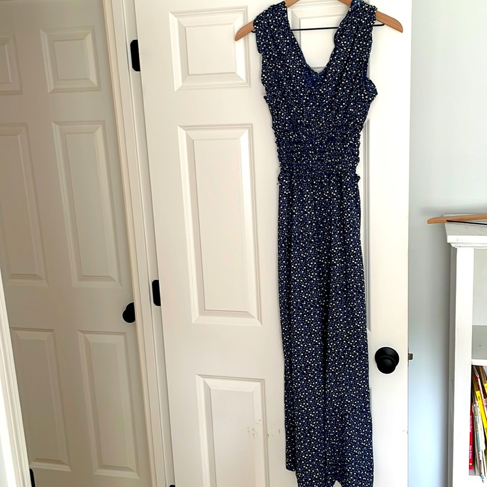 Max studio floral jumpsuit